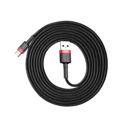 Usb Кабель-зарядка Type-C Baseus Cafule 2м (CATKLF-C91) 2A чёрно-красный
