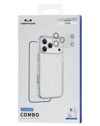 Накладка для i-Phone 17 Pro Keephone Combo Non-Yellowing MagSnap (+ стекло камера/экран) прозрачная