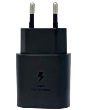  Сетевое зар. устр. для Samsung 25W TYPE-C в упаковке черное (High copy)