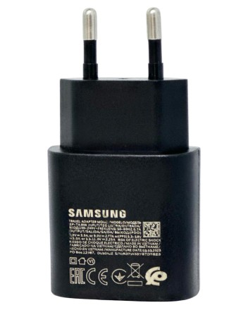  Сетевое зар. устр. для Samsung 25W TYPE-C в упаковке черное (High copy)