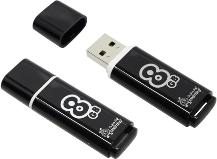  USB флеш накопитель Smartbuy 8GB Glossy Black SB8GBGS-K