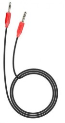 Аудиокабель AUX 3.5мм Hoco UPA11 1м силиконовый черный