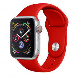 Сменный браслет силиконовая для Apple Watch 38mm красный