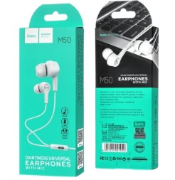 Наушники с микрофоном Hoco M50 1.2м белые