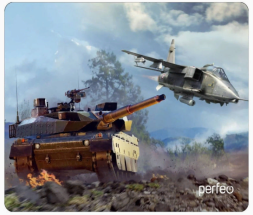 Perfeo Коврик для компьютерной мыши "Tanks", Рис.4 (240*320*3 мм), ткань+резиновое основание