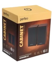 Perfeo Колонки 2.0, Cabinet мощность 2х3 Вт USB (RMS) (PF-4388) махогон