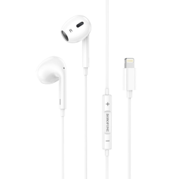 Стереонаушники Borofone BM30 Max Lightning 1.2м белые