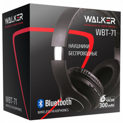 Bluetooth-гарнитура полноразмерная Walker WBT-71 300mAh/6ч белая
