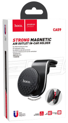 Держатель в автомобиль в воздуховод Hoco CA59 магнитный черный