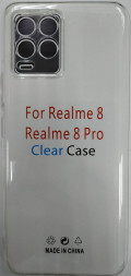 Чехол-накладка силикон 1.0мм Realmi 8 Pro прозрачный