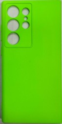 Накладка для Samsung Galaxy S24 Ultra Silicone cover без логотипа салатовый