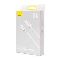 Usb Кабель-зарядка TYPE-C Baseus Superior 100W 1м (CAYS001302) белый