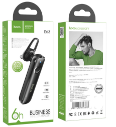 Bluetooth-гарнитура Hoco E63 BT5.0/70mAh/6ч черная