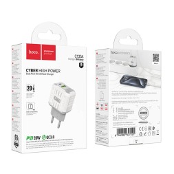 Сетевое зар. устр. Hoco C135A 1USB/1C 3A 20W белое
