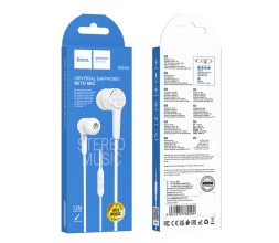 Наушники с микрофоном Hoco M104 1.2м белые