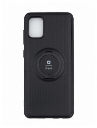 Чехол-накладка для Samsung Galaxy A31 силикон iface с держателем чёрный