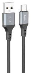 Usb Кабель-зарядка Type-C Hoco X86 3A 1м мягкий силиконовый черный