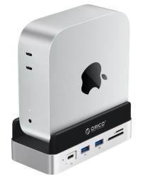 Док-станция + хаб Orico VSP10 USB3.0x3/USB-Cx3/HDMI/RJ45/MicroSD/TF/Mac Mini черный