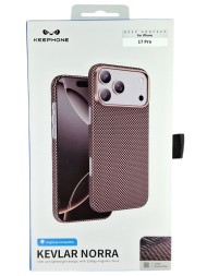 Накладка для i-Phone 17 Pro Keephone Kevlar Norra MagSnap коричневый