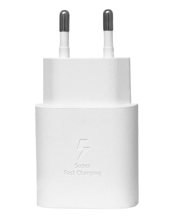  Сетевое зар. устр. для Samsung 25W TYPE-C в упаковке белое (High copy)