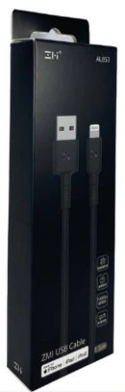  Usb Кабель-зарядка ZMI USB на Lightning 1.5м AL853 черный