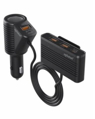  Разветвитель прикуривателя Eplutus fc-225 12/24В 1 гнезда + 3 USB/2 T-C