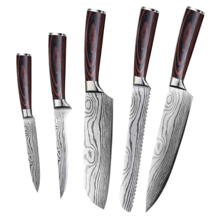  Набор кухонных ножей Xiaomi Spetime 5-Piece Steel Kitchen Knife Set G05-RE (5 ножей) красный
