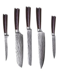 Набор кухонных ножей Xiaomi Spetime 5-Piece Steel Kitchen Knife Set G05-RE (5 ножей) красный