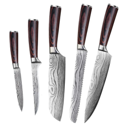 Набор кухонных ножей Xiaomi Spetime 5-Piece Steel Kitchen Knife Set G05-RE (5 ножей) красный