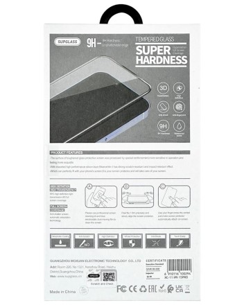  Защитное стекло для i-Phone 15 Pro 6.1" Supglass XC-11 3D чёрное
