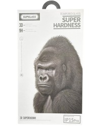 Защитное стекло для i-Phone 15 Pro 6.1&quot; Supglass XC-11 3D чёрное