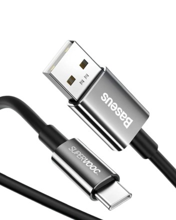  Usb Кабель-зарядка TYPE-C Baseus Superior Supervooc 1м (CAYS000901) 65W черный