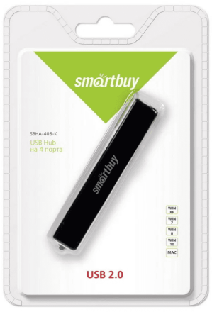  USB-HUB Smartbuy 4 порта черный (SBHA-408-K)
