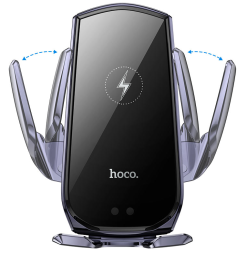 Держатель c беспроводной зарядкой в воздуховод Hoco CA202 Plus 15W черный