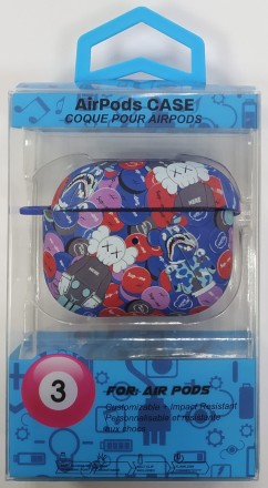  Силиконовый светящийся в темноте чехол для AirPods 3 Luxo Kaws рисунок №50