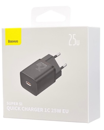  Сетевое зар. устр. Baseus Super Si 1C 3A 25W CCSP020101 черное