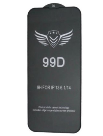  Защитное стекло для i-Phone 14/13/13 Pro 6.1&quot; 99D черное
