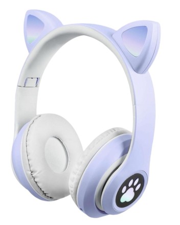  Стереонаушники Bluetooth Полноразмерные JBH Cat STM-28 BT5.0/200mAh фиолетовые