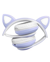 Стереонаушники Bluetooth Полноразмерные JBH Cat STM-28 BT5.0/200mAh фиолетовые