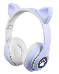 Стереонаушники Bluetooth Полноразмерные JBH Cat STM-28 BT5.0/200mAh фиолетовые