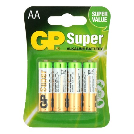  Батарейка алкалиновая GP Super AA/LR6/BL4