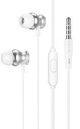 Наушники с микрофоном Hoco M106 1.2м серебристые