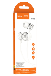 Наушники с микрофоном Hoco M106 1.2м серебристые