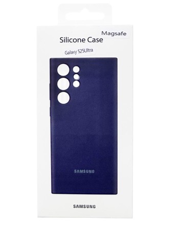  Накладка для Samsung Galaxy S25 Ultra MagSafe Silicone Case темно-синий