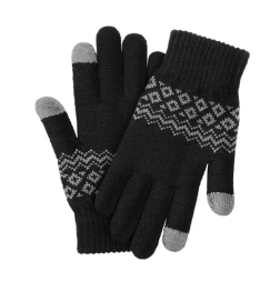 Перчатки Touchscreen Winter Wool Gloves черные
