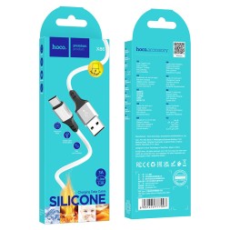 Usb Кабель-зарядка Type-C Hoco X86 3A 1м мягкий силиконовый белый