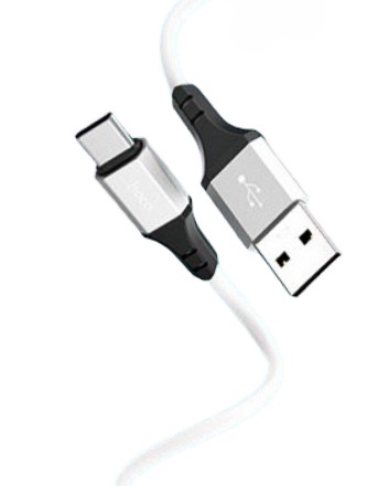  Usb Кабель-зарядка Type-C Hoco X86 3A 1м мягкий силиконовый белый