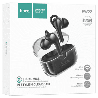  Беспроводные наушники TWS Hoco EW22 BT5.3/4ч черные