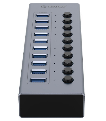  USB3.0 хаб Orico BT2U3-10AB USB3.0x10 серый