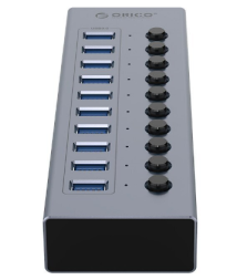 USB3.0 хаб Orico BT2U3-10AB USB3.0x10 серый
